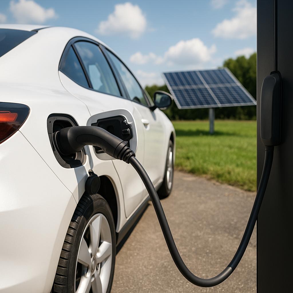 ładowanie auta elektrycznego ładowanie auta elektrycznego